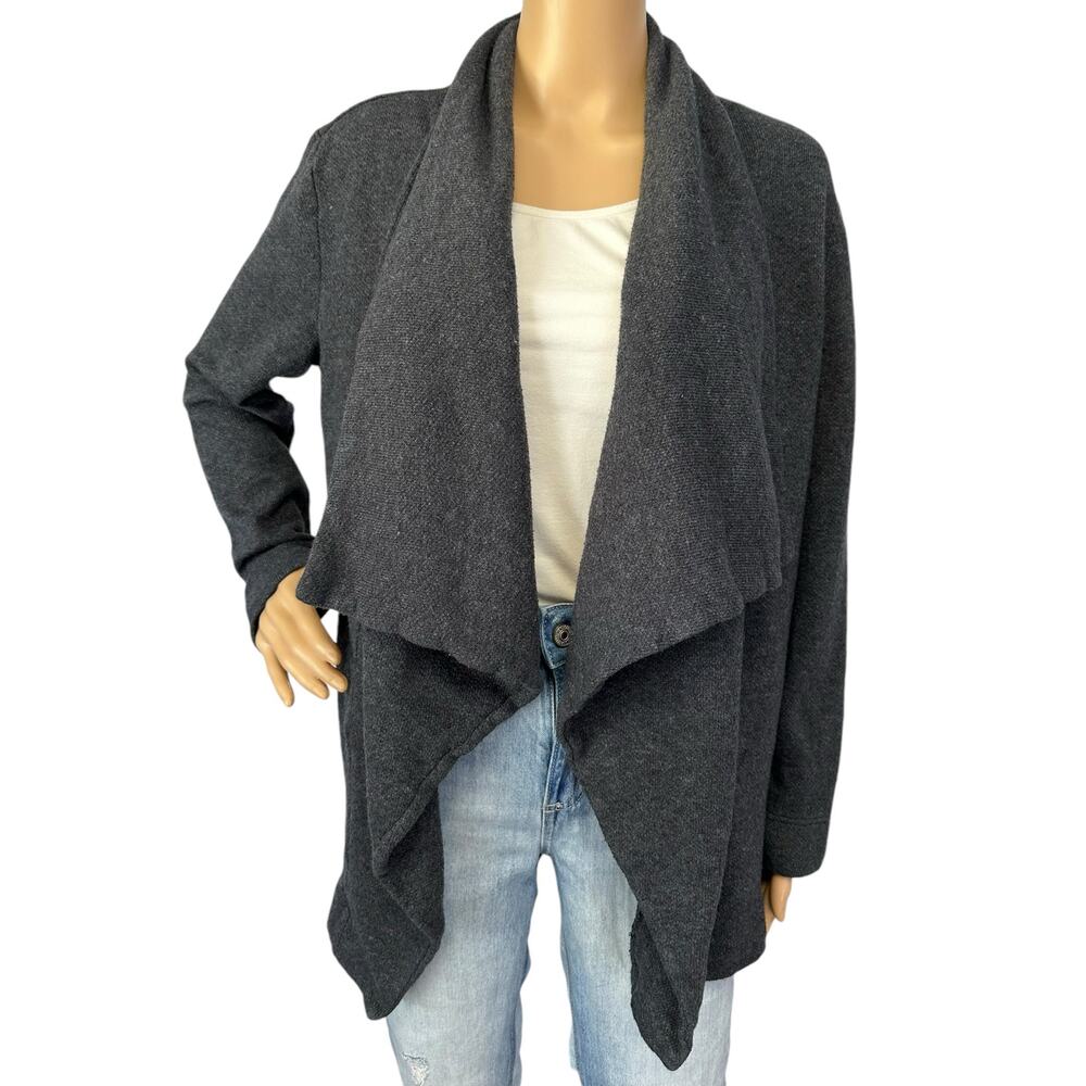 J. Crew Drapey Brushed Fleece Wool Blend Sweater Gray H2957 Size S - Picture 3 of 8